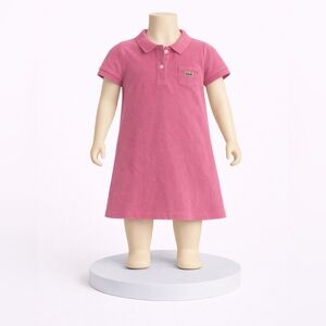 Lacoste Pink Girls Polo Dress with Crocodile Patch